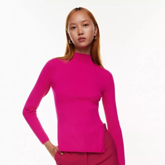 Babaton Sculpt Knit Tie-Back Sweater L - Picture 4 of 8